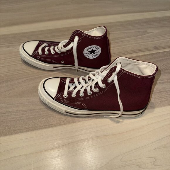 NWOB Converse Chuck 70 High Recycled Canvas Deep Bordeaux Sneakers Unisex 7M 9W - Picture 4 of 10
